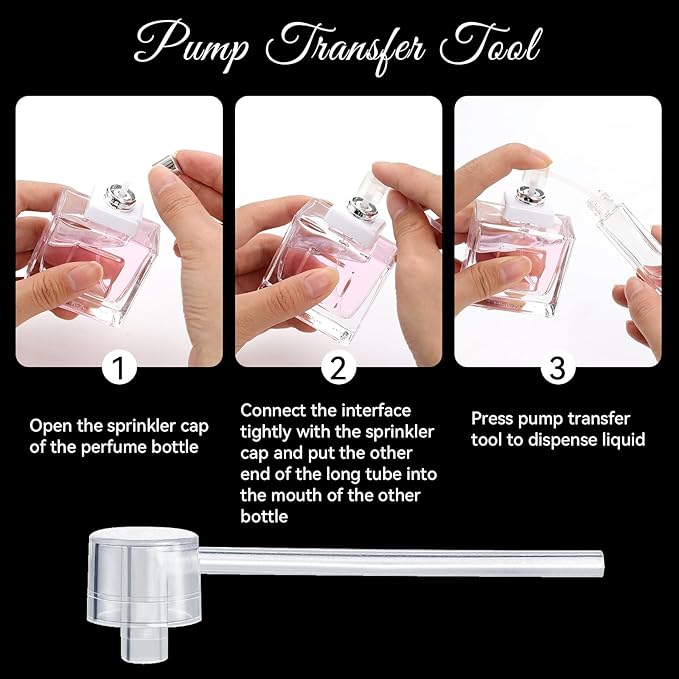 10pcs Perfume Refill Tool Kit,Plastic Perfume Dispenser Transfer Tools,Travel Refill Tool Set for Liquid Cologne Fragrance Sample Essential Oils (Golden, 10ml/10pcs)