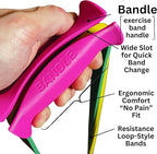 Bandle™ - True Ergonomic Handles for Resistance Bands | Unleash The Full Potential of Pain-Free, Full-Body Workouts | Durable & Comfortable for High-Intensity Training (2 Handles)