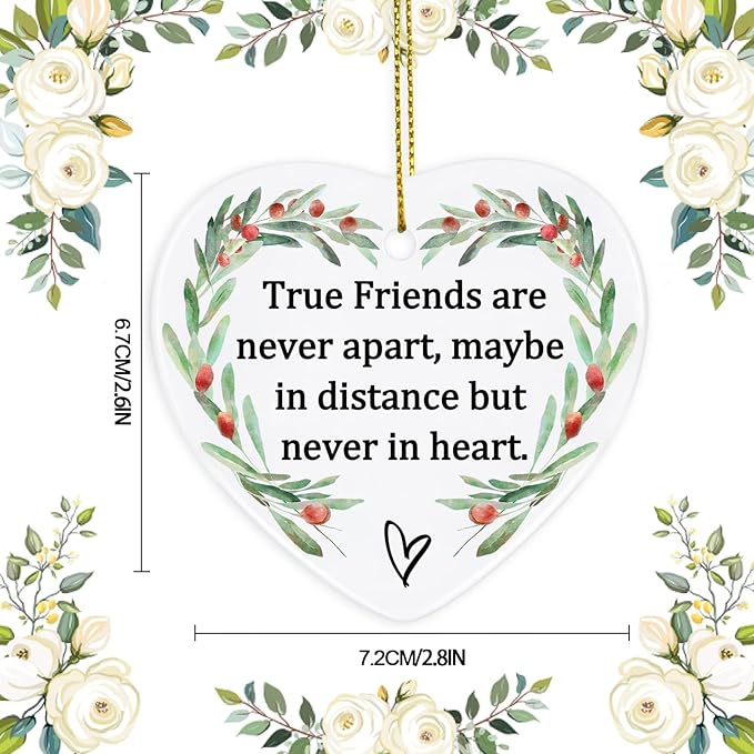 Thinking of You Gifts for Friends, Jocidea Friendship Ornaments Birthday Gifts for Friend Female Friendship Gifts for Women Gifts for Women Frined Bridesmaid Gifts - Friend Xmas Gifts