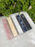 A&S Mezuzot Quartz Mezuzah Case with Engraved Shin Design Easy Peel and Stick Judaica Door Mezuza (Pink, 6 Inches)