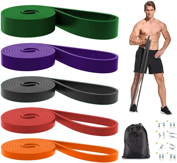 Resistance Bands, Pull Up Bands, Exercise Workout Bands for Working Out, Pull Up Assistance Bands Set for Men & Women, Body Stretching, Physical Therapy, Muscle Training