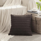 Fancy Homi 4 Packs Decorative Throw Pillow Covers for Living Room Couch Bed, Modern Farmhouse Boho Home Décor Accent Cushion Case, 18" x 18", Dark Brown