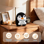 Belatelove Godmother Gifts for Birthday, Handmade Crochet Mini Penguin Mothers Day Cute Birthday Gifts for Godmother from Granddaughter Grandson, Funny I Love You Gift for Godmother Easter Decor