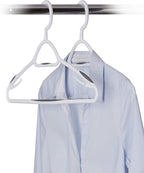 Set of 5 Deluxe Non Slip Hangers by Neatfreak! - Space Saving Hangers for Clothes, Pants, Jackets and Shirt 5 Pack,White/Grey