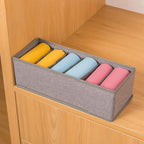 Qozary 3 Pack Sock Underwear Drawer Organizer Dividers, Collapsible Cabinet Closet Storage Boxes for Clothes, Socks, Lingerie, Underwear, Tie, Belt, Baby, Bedroom