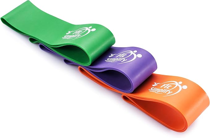 Fit Simplify Pro Series Resistance Loop Exercise Bands, Set of 3