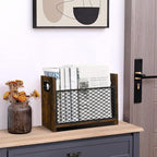 YINMIT Magazine Holder, Magazine Rack Floor, Magazine Storage Basket, File Holder Organizer, Folder Organizer for Magazines, Books, Newspapers, Tablets (Medium)