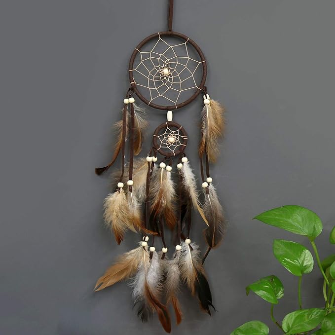 Feather Dream Catcher Handmade Native American Dream Catchers Bohe Wall Hanging Decoration Ornament for Kids Bedroom Car Decor Home Decoration Birthday Party