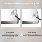 LOAAO 30X36 Inch Brushed Nickel Bathroom Mirror, Rounded Rectangle Silver Metal Frame Mirror, Brushed Nickel, Anti-Rust, Shatter Proof, Hangs Horizontally or Vertically