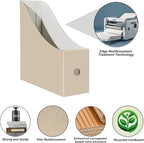 Limitliho 24 Pack Cardboard Magazine Holder for Desk, Book Bins for Classroom Library,Office,Home, 10.6" H x 10.2" L x 3.5" W in Magazine File holder (Fresh color)