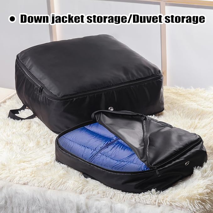 Space Saver Bags, Reusable Comforter Storage Bag, Compression Packaging Cube for Down Jacket, Duvet, Clothes, Bedding, Pillows, Comforters, Blankets, 2 Pack, XL