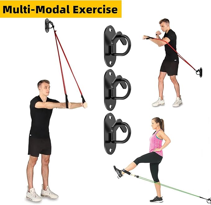 Resistance Band Wall Anchors System, Wall Mount Workout Anchors for Exercise Bands