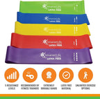 SmarterLife Resistance Bands for Working Out, Latex-Free Exercise Bands for Women, Men, 5 Extra Wide Workout Bands for Weight Loss, Home Gym, Booty Bands, Physical Therapy Bands, Workout Guide
