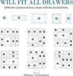 10 PCS Drawer Organizer Set,4 Varied Size Bathroom and kitchen Drawer cabinet organizer Trays, Clear Storage Bins for Makeup, Jewelry, Utensils and Gadgets