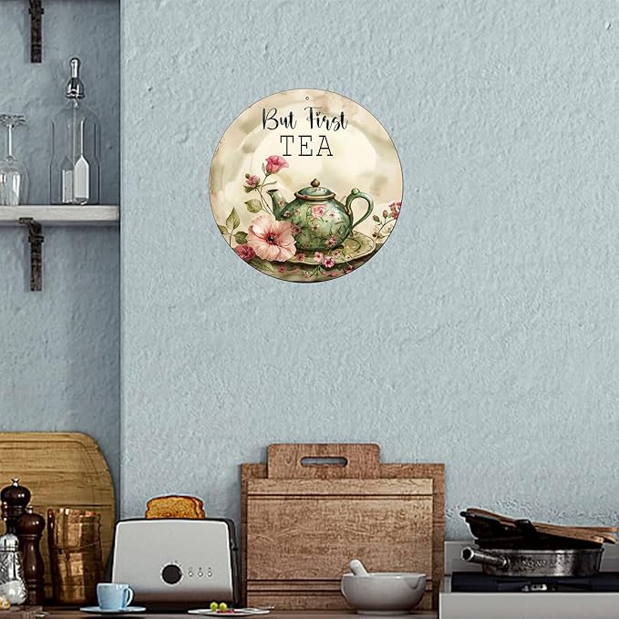 Round Sign Red Dragon Tin Sign Retro Aluminum Metal Sign for Kitchen Garden Bar Office Home Indoor Wall Decor 12 Inch