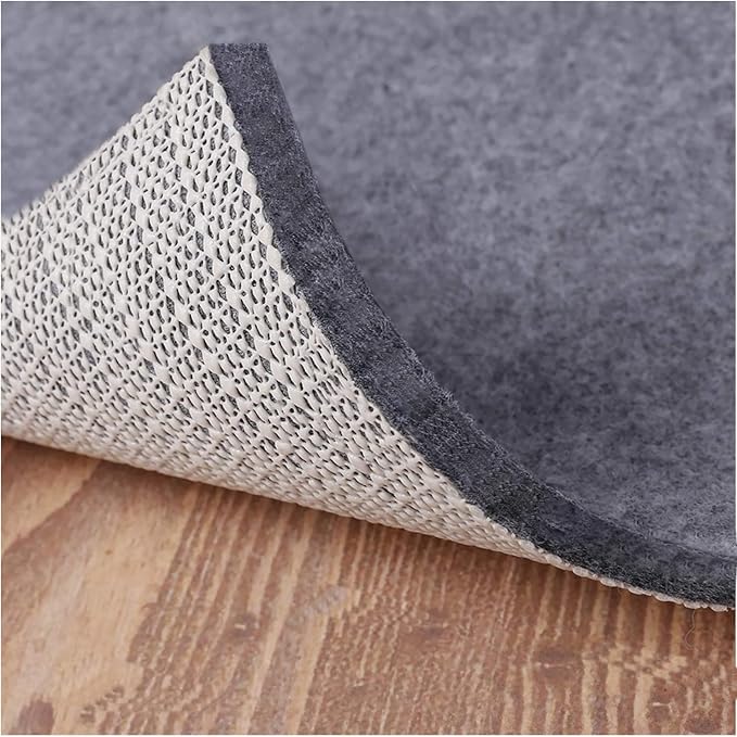 Non Slip Rug Pad Grippers - 3x5 Ft, 1/4" Thick, Felt + Rubber Double Layers Area Carpet Mat Tap, Provides Protection and Cushioning for Hardwood or Tile Floors