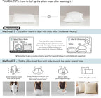 MIULEE Throw Pillows Inserts, Pack of 4 16x16 Inch 100% Virgin Fiber Filling Bed Couch Pillows