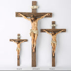 BC Catholic Crucifix Wall Cross, 14"H Jesus Christ Inspirational Home Décor, Religious Devout Gift, Renaissance Sculpture Handmade by Buildclassic