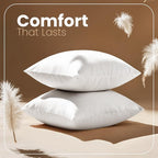 Utopia Bedding 17x17 Pillow Inserts, Set of 2, White – Indoor Decorative Throw Pillows for Bed, Sofa & Couch – Soft, Supportive & Fluffy Cushion Inserts