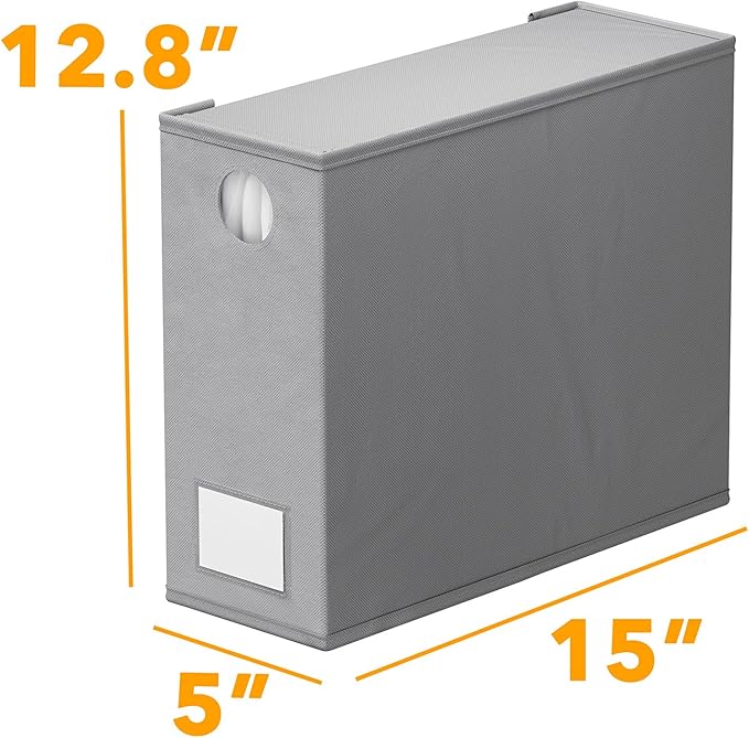 SpaceAid 10 Pack Bed Sheet Organizers and Storage, Foldable Sheet Organizer for Linen Closet, Sheets Set Folder Keeper with Window XL (Queen & King Size) Organizing Bedding Container, Gray
