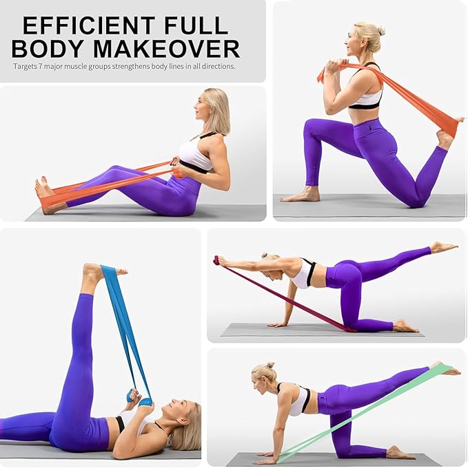 Professional 8 Yards Bulk Resistance Bands Rolls or 5,6,7 ft. Long Non-Latex Elastic Exercise Bands, Stretch Bands for PT, Yoga, Pilates, Rehab, at-Home or The Gym Workouts