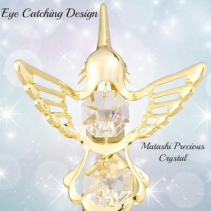 Matashi Valentine's Day Gift for Women - Swan Lake Wind-Up Music Box with 24K Gold Plated Crystal Studded Piano Figurine - Tabletop Showpiece for Home, Office, Living Room for Her