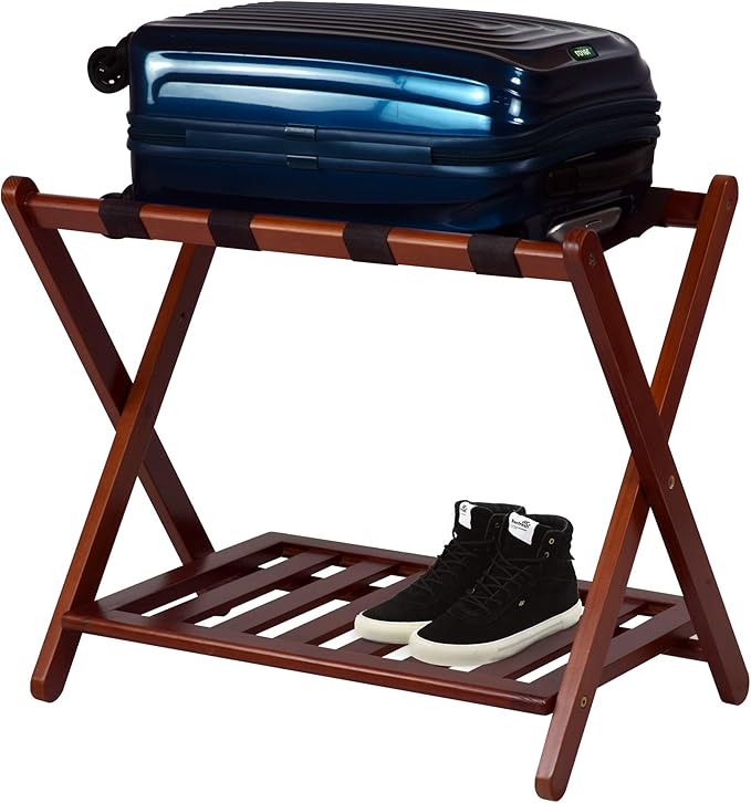 Casual Home Luggage Rack, Walnut (New)