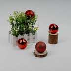 Emopeak 24Pcs Christmas Balls Ornaments for Xmas Christmas Tree - 4 Style Shatterproof Christmas Tree Decorations Hanging Ball for Holiday Wedding Party Decoration (Red, 1.6"/4.2CM)