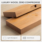 Homeforia 30 inch Golden Oak Floating Shelf, High End Solid Real Wood 30inch Small Floating Shelves for Wall Mounted, Oak Wooden 30in Floating Shelves, Heavy Duty Bracket, 30 X 6.5 X 1.75 in, Set of 2