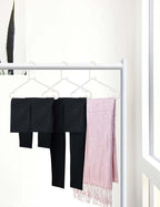 Plastic White Hangers 50 Pack, Light Weight Durable Clothes Hangers G-Shape Hangers Standard Size Ideal for Tank T-Shirts Dresses Jackets Suits Blouses Ties Leggings