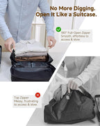 Vacuum Bags for Travel with Pump,Reusable Compression Packing Cubes to Save Space for Luggage and Backpack with IP68 Waterproof,Vacuum Seal Bags for Clothing travel (Black, 4Pack)