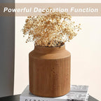 Farmhouse Vase for Home Decor, Vintage Rustic Terracotta Flower Vase Suitable for Home Decor, Living Room, Shelf, Dining Table. 7IN. Ochre