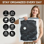 8 Pack Vacuum Storage Bags for Comforters and Blankets, Jumbo 40x31 Inch Vacuum Seal Bags, Space Saver Bags for Bedding, Clothes, Pillows, Reduces Closet Space, With Electric Pump