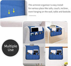 Sofa Armrest Organizer, Remote Control Holder for Recliner Couch, Arm Chair Caddy with 5 Pockets for Magazine, Tablet, Phone, iPad