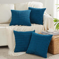 Fancy Homi 4 Packs Decorative Throw Pillow Covers for Living Room Couch Bed, Modern Farmhouse Boho Home Décor Accent Cushion Case, 16" x 16", Teal