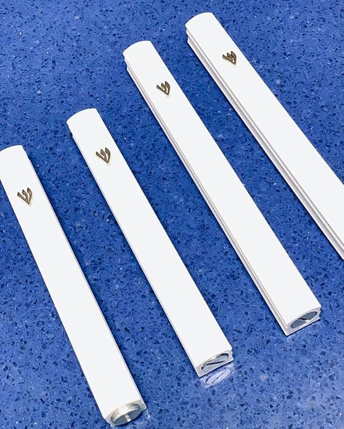 A&S Mezuzot Alumium Mezuzah Case in Silver Shin Design Weatherproof Door Mezuza Judaica Art for Home Blessing (Ivory, 5 Inches)
