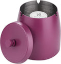 Smokeless Ashtrays For Cigarettes Indoor, Ash Tray Sets for Cigarettes Outdoor Ashtrays for Patio (Purple, Large)