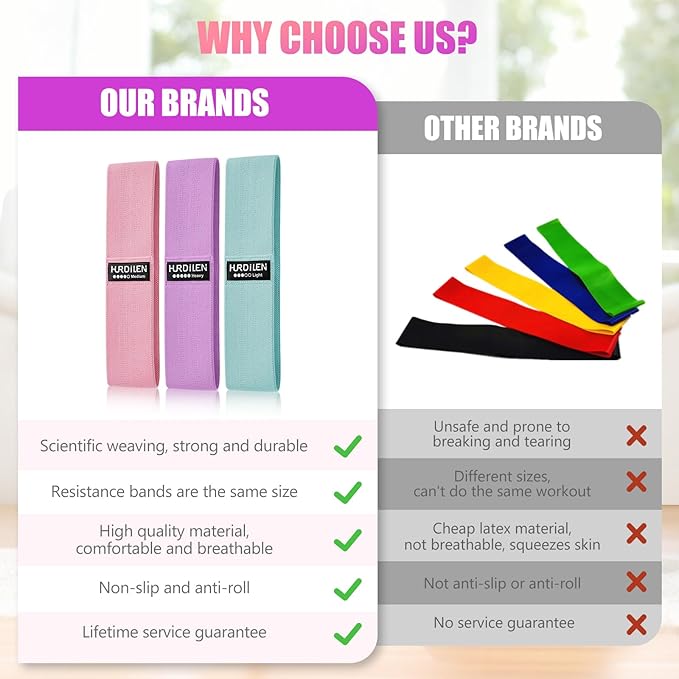Resistance Bands for Working Out, Exercise Workout Bands for Women & Men, 3 Levels Elastic Stretch Bands for Exercise with Carry Bag for Physical Therapy, Home Fitness, Strength Training, Yoga