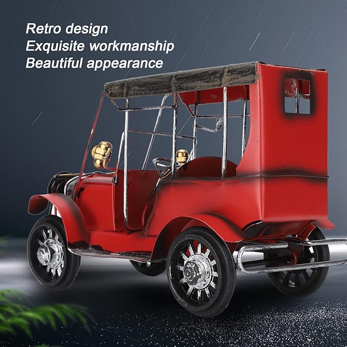 TOPINCN Antique Car Model Decoration Crafts Accessories Ornaments Toys Classic Car Retro Vintage Vehicles