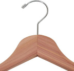 Household Essentials Solid Red Cedar Wood Hangers 12 Pack with Swivel Hook