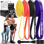 FitBeast Resistance Bands Set, Pull Up Assist Bands for Strength Training, Powerlifting, Muscle Toning, Yoga, Mobility Exercises, Rehabilitation, Full-Body Workout
