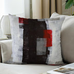 Red and Grey Pillow Cover, Modern Black White Decorative Throw Pillow Cushion Cover for Bedroom Sofa Living Room 22 x 22 Inch Set of 2