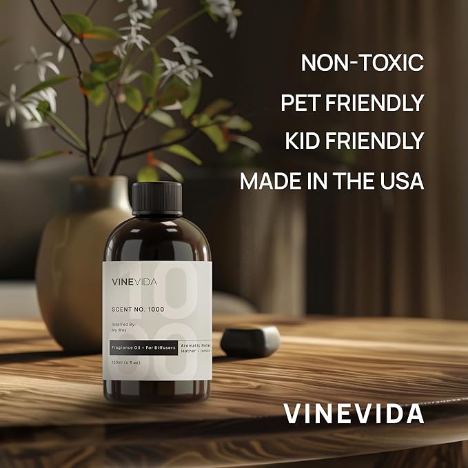 VINEVIDA [4 Fl Oz] Scent NO. 1005 Fragrance Oil for Cold Air Diffusers, Aromatic Notes of Neroli Jasmine Musk, Essential Oils for Diffuser Oil Refill & Air Freshener Room Spray