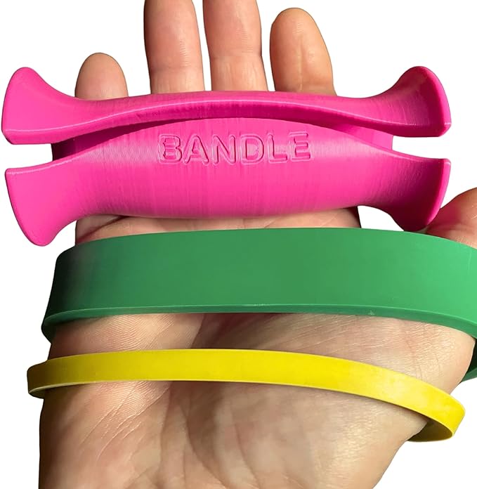 Bandle™ - True Ergonomic Handles for Resistance Bands | Unleash The Full Potential of Pain-Free, Full-Body Workouts | Durable & Comfortable for High-Intensity Training (2 Handles)
