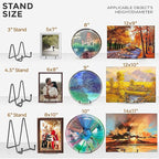 Display Stands Metal Frame for Picture Decorative Plates Book Photo Artistic Work Home Showrooms Ornaments Storage Stands with Shelves and Drawers (6 inches)