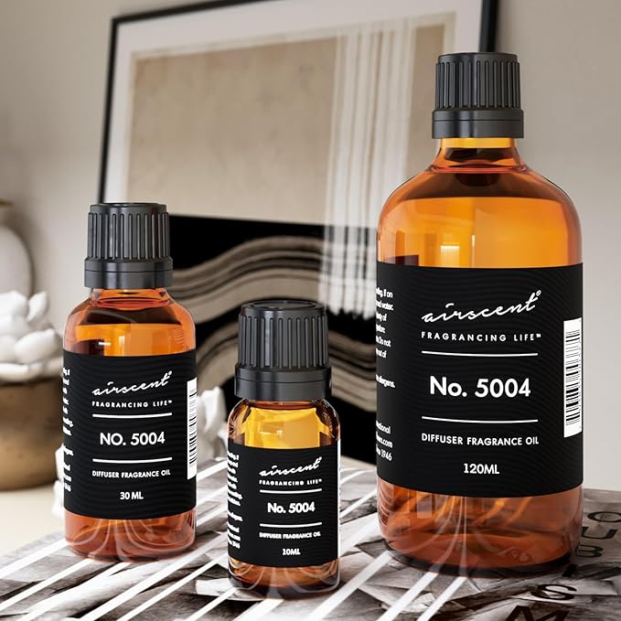 AirScent Fierce-Inspired Diffuser Oil - No. 5004 A and F Perfume Dupe - Premium Fragrance Oil Blend for Ultrasonic and Waterless Diffusers and Crafting - 10 ml, 0.34 fl oz Glass Bottle with Dropper