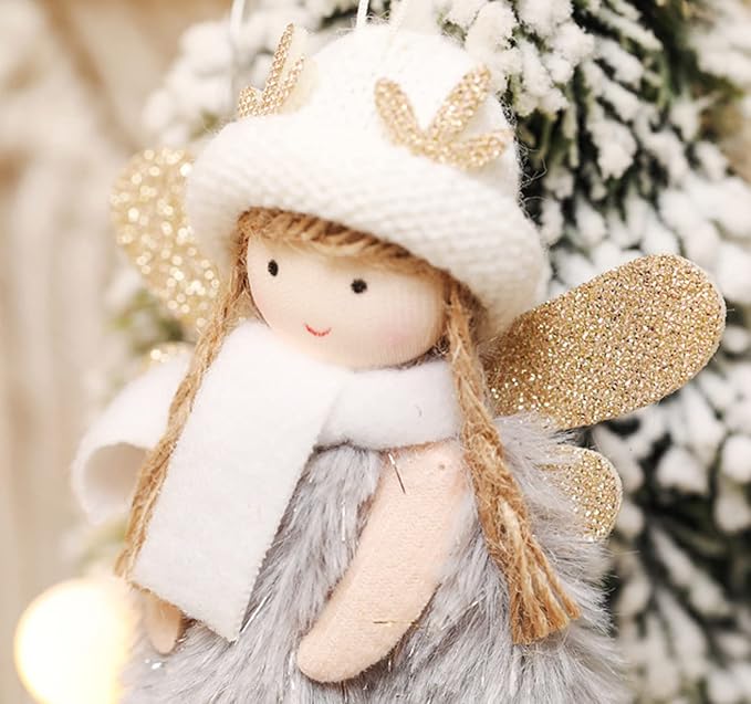 3pcs Christmas Angel Doll Decoration, Christmas Tree Hanging Ornaments, Thanksgiving Day Birthday Gifts, Fairy Presents, Tree Hanging Pendant, Home Party Ornament, Gift Toys for Kids