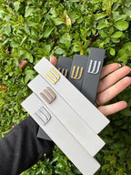 A&S Mezuzot Modern Concrete Mezuzah Case with Scroll, Easy Peel and Stick Mezuza (Grey+ Wood Shin, 9 Inches)