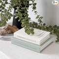 KIBAGA Beautiful Bathroom Decor Books – Set of 2 Modern Books for Your Bath Shelf - Funny Sage Green Restroom Decor and Accessories to Add Charm and Humor to Your Space