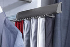 TAG Hardware Designer 15 Hook Full Extension Telescopic Tie Rack Closet Organizer (Slate)